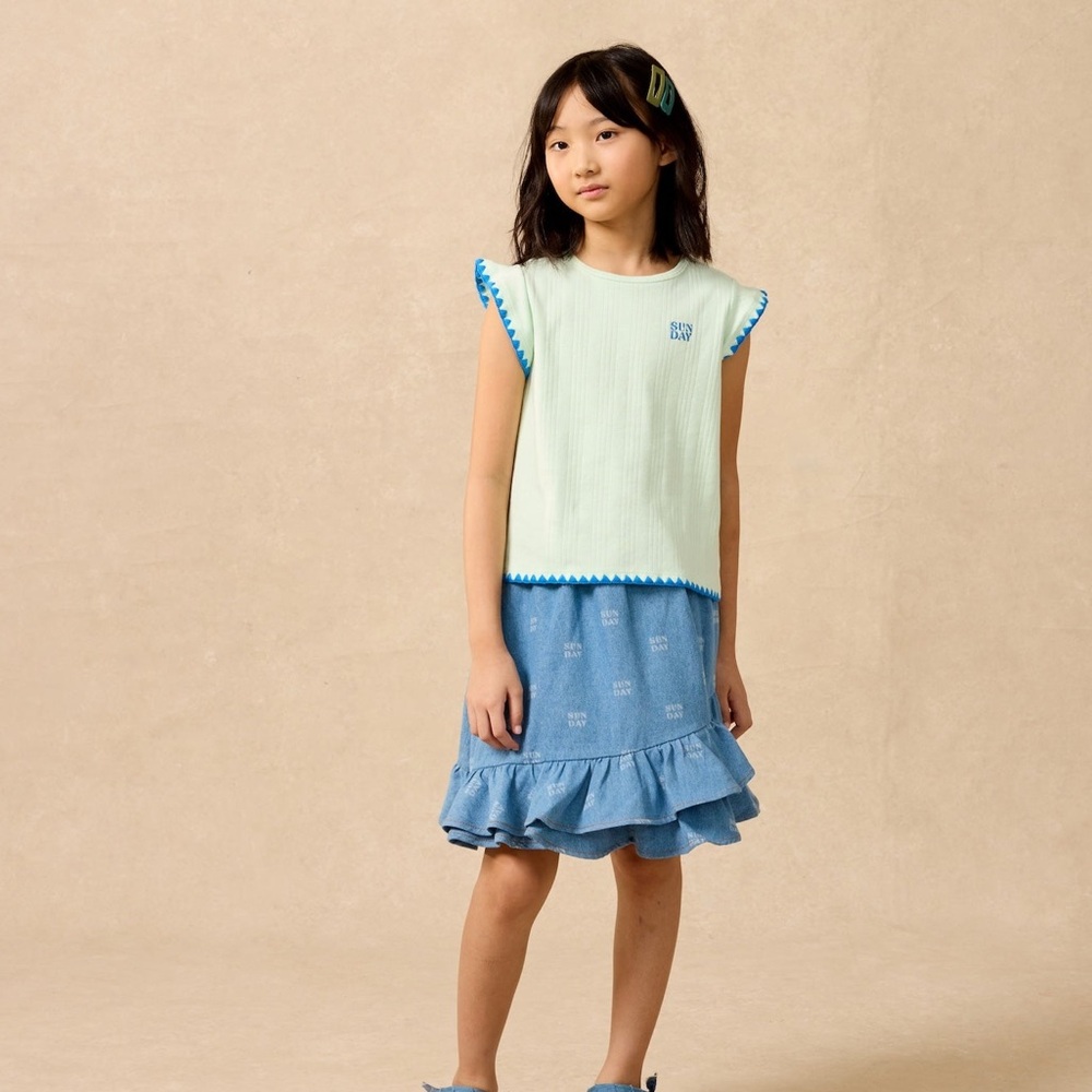 The Sunday Collective  Crossover Sunday Skirt‎ in Denim 6/7